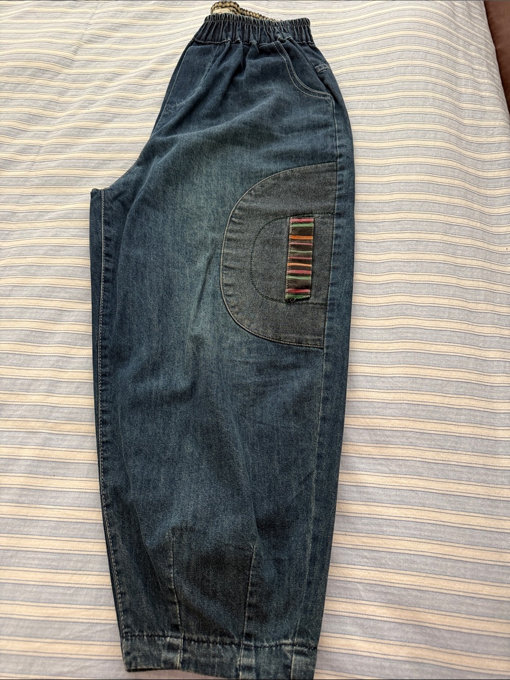 Relaxed Dark Blue women’s Denim Jogger Jeans